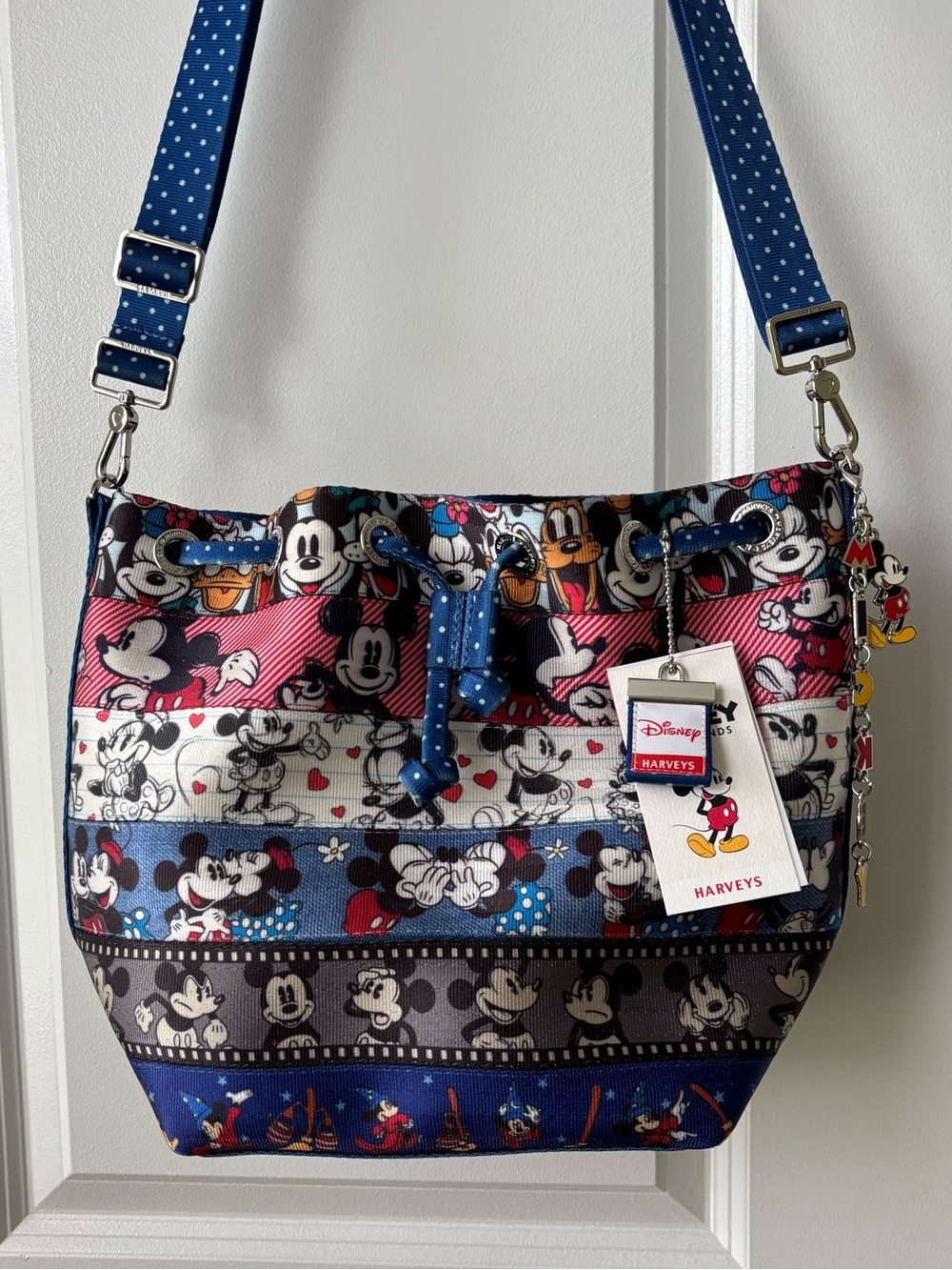 Harveys Disney Parks Patchwork Park Hopper Mickey Mouse Convertible to Backpack